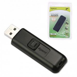 Флэш-диск 4GB APACER Handy Steno AH325 USB 2.0, черный, AP4G