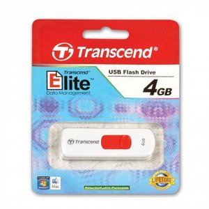 Флэш-диск 4GB TRANSCEND JetFlash 530 USB 2.0, белый, TS4GJF5
