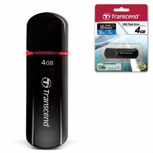 Флэш-диск 4GB TRANSCEND JetFlash 600 USB 2.0, черный, TS4GJF