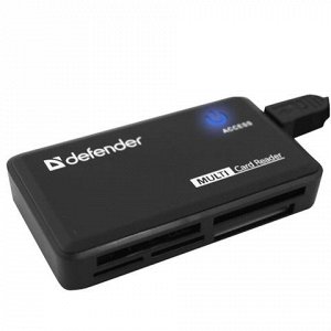 Картридер DEFENDER OPTIMUS USB 2.0, порты SD/MMC, TF, M2, MC