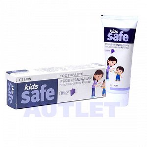 CJ Lion Детская зубная паста "Kids Safe" со вкусом винограда, от 3-х до 12 лет, 90 гр