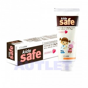 CJ Lion Детская зубная паста &quot;Kids Safe&quot; со вкусом клубники, от 3-х до 12 лет, 90 гр
