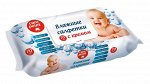 Детские влажные салфетки с кремом и пластиковым клапаном «Ca