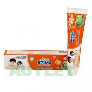 LION KODOMO Детская зубная паста со вкусом апельсина, 80гр