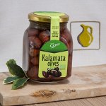 Оливки Каламата (размер XL) ОРГАНИК Evros, ст.банка, 500г