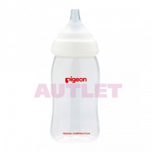Бутылочка для кормления PIGEON Перистальтик Плюс с широким горлом 240 мл, РР