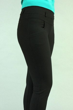 Брюки-0690 Брюки 7/8 плотные черные
Модель брюк: 	 Дудочки
Материал: 	 Трикотаж стрейч