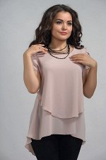 Блуза а357. Бежевый. Блузочная ткань