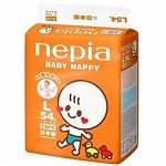 Детские подгузники &quot;Nepia Baby Nappy&quot; (для мальчиков и девочек) 54шт 9-14кг (Размер L)