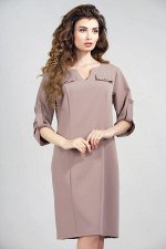 Платье а2079. Кофейный. Плательная ткань