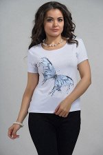 Футболка 220. Белый. Бабочка