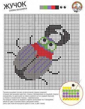 Глазастые букашки. Жучок. Наборы для вышивания бисером