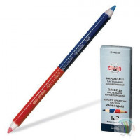 Карандаш ч/г KOH-I-NOOR, грифель 3,8 мм, утолщённый, двухцветный, красно-синий, картонная упаковка