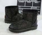 угги с блёстками с зеркальными задниками