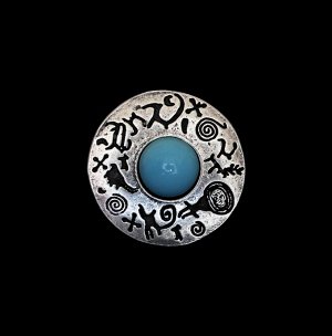 Кольцо Гармония жизни ( голубой кабошон)