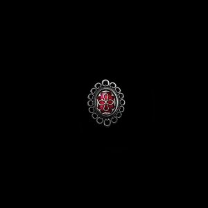 Кольцо "Романия Византийский крест" (эмаль рубин)