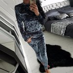 Костюм бархатный серый