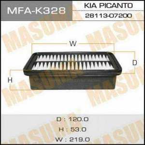 Воздушный фильтр MASUMA LHD KIA/ PICANTO / V1100 04- (1/40)