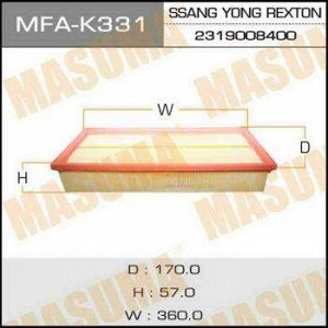 Воздушный фильтр MASUMA LHD SSANG_YONG/ REXTON/ V2900, V2700 02-07 (1/20)