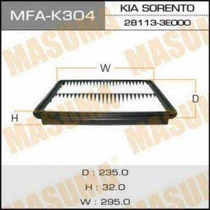 Воздушный фильтр A2519 MASUMA LHD KIA/ SORENTO/ V2400, V2500, V3500 02- (1/40)