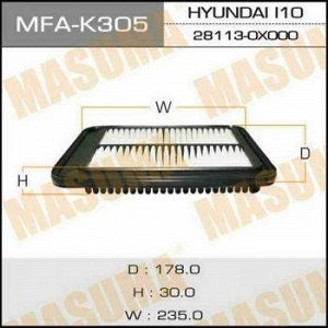Воздушный фильтр A9318 MASUMA LHD HYUNDAI/ i10	/ V1100 07- (1/40)