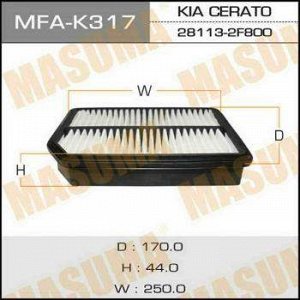 Воздушный фильтр A9609 MASUMA LHD KIA/ CERATO/ V1500 06- (1/40)