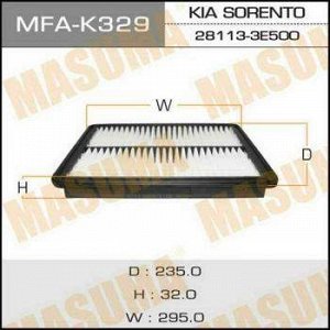 Воздушный фильтр MASUMA LHD KIA/ SORENTO/ V2500, V3300 06- (1/40)