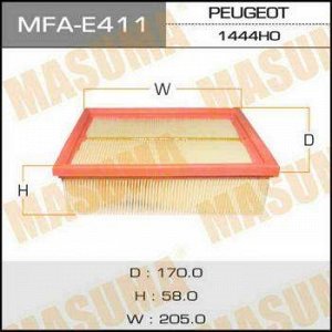 Воздушный фильтр A0183 MASUMA LHD PEUGEOT/ 206/ V1900, V2000 98- (1/20)