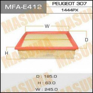 Воздушный фильтр MASUMA LHD PEUGEOT/ 307/ V2000 05- (1/20)