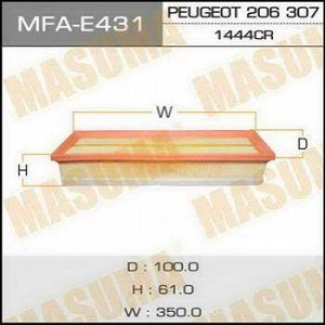 Воздушный фильтр MASUMA LHD PEUGEOT/ 206, 307/ V1400, V1600 03- (1/20)