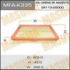 Воздушный фильтр A0244 MASUMA LHD KIA/ MAGENTIS/ V2000, V2700 05- (1/40)