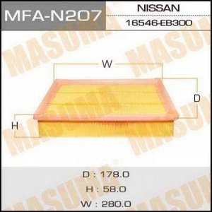 Воздушный фильтр A2512 MASUMA NISSAN/ PATHFINDER, NAVARA 05- (1/20)