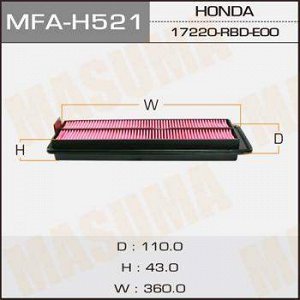 Воздушный фильтр A8505 MASUMA LHD HONDA/ ACCORD/ ACCORD TOURER 04- (1/20)
