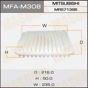 Воздушный фильтр MASUMA MMC/ GALANT/ DJ1A (1/40)