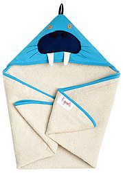 Детское полотенце с капюшоном 3 Sprouts Синий морж