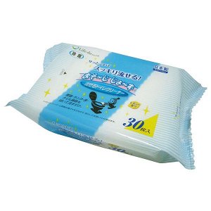 Влажные салфетки (водорастворимые, с антибакт эффектом для уборки в туалете, аромат лимона) 30 шт