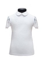 Блузка трикотажная для девочки  цвет: белый