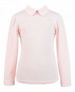 Блузка для девочки цвет: розовый, фигурный воротник