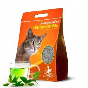 Комкующийся наполнитель для кошачьего туалета "ЗооДом", 5л/4 кг, зелёный чай (1/4)