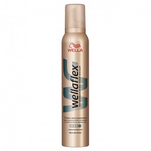 WELLAFLEX Мусс для волос Объем и восстановление супер-сильной фиксации 200мл