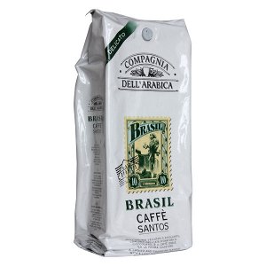 кофе Зерно.Brasil Santos представляет собой не ботанический сорт, выращиваемый в каком-то одном месте, а мастерски подобранная специалистами смесь из восьми разных сортов кофе. Половину кофе Brasil Sa