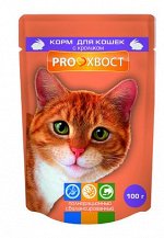 PROХВОСТ Корм консервированный для кошек, с кроликом в соусе, 85 гр 1/25