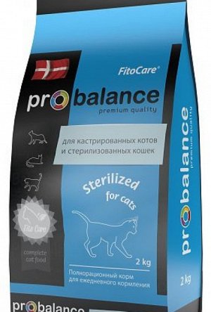 ProBalance Sterilized Корм сухой для стерилиз. кошек/ кастр. котов  (курица-рис), 10 кг