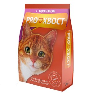 PROХВОСТ Корм сухой для кошек, кролик, 350 гр 1/18