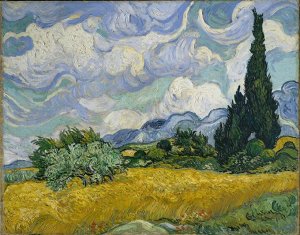 Купальник «Пшеничное поле с кипарисами» Ван Гог