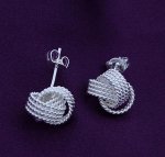Серьги-гвоздики из стерлингового серебра