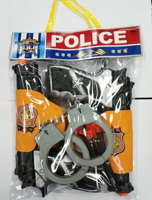 Дт656 26-2--Набор полицейского (пистолеты ,наручники, пули на присосках), сумка