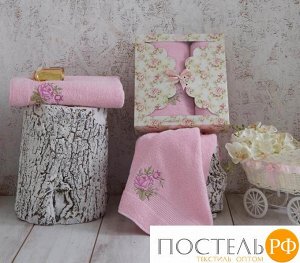 2023 Комплект махровых полотенец   ROMANS 50x90-70х140 см Розовый