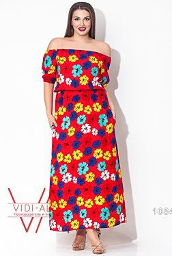 Платье макси с цветами - фото 1