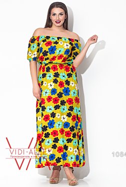 Платье макси с цветами - фото 1